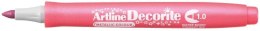 Marker permanentny Artline metaliczny decorite, różowy 1,0mm pędzelek końcówka (AR-033 8 8) Artline