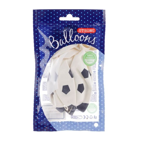 Balon gumowy Partydeco gumowy biały piłka 30 cm/6 sztuk biały 300mm (SB14P-299-008B-6) Partydeco
