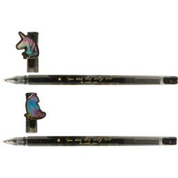 Długopis żelowy z zatyczką Unicorn HAGP1108 0,5mm niebieski wkład M&G