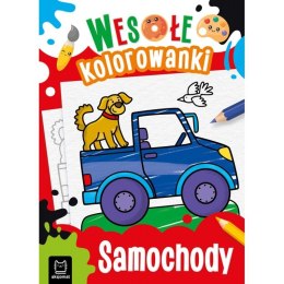 Książeczka edukacyjna Samochody. Wesołe kolorowanki 4+ Aksjomat Aksjomat