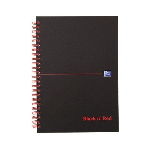 Kołozeszyt (kołobrulion) Black N' Red A5 70k. 90g krata [mm:] 148x210 Oxford (400047652) Oxford