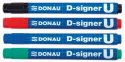Marker permanentny Donau D-Signer, niebieski 2,0-4,0mm okrągła końcówka (7371001-10PL) Donau