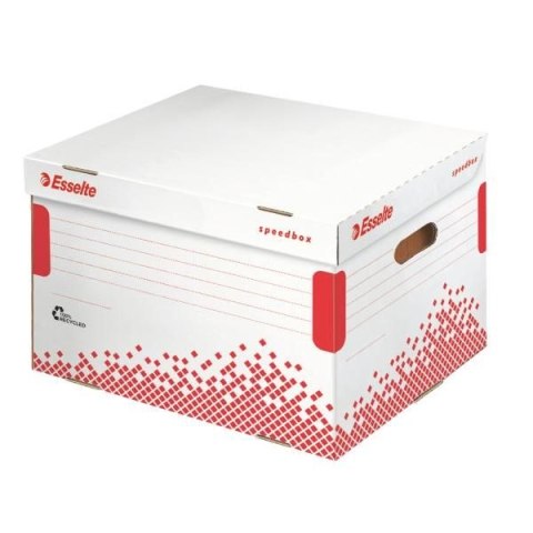 Pudło archiwizacyjne Speedbox A4 biało-czerwony karton [mm:] 392x301x 334 Esselte (623914) Esselte