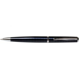 Długopis obrotowy 10B1-DC Titanum metalowy grafitowy w kratkę srebrne wykończenie niebieski wkład 0,7 mm Titanum