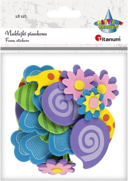 Naklejka (nalepka) Craft-Fun Series piankowe 3D motyle, kwiaty, ślimaki Titanum (M-06) Titanum