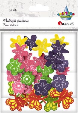 Naklejka (nalepka) Craft-Fun Series piankowe kwiaty, motyle Titanum (M-20) Titanum