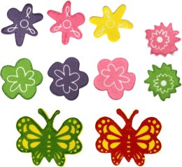 Naklejka (nalepka) Craft-Fun Series piankowe kwiaty, motyle Titanum (M-20) Titanum