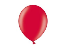 Balon gumowy Partydeco metalizowany 100 szt czerwony 100mm 12cal (080) Partydeco