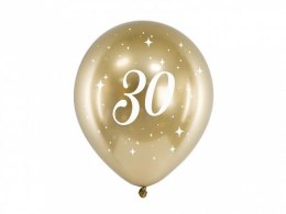 Balon gumowy Partydeco 30, złoty złota 300mm 11cal (CHB14-1-30-019-6) Partydeco