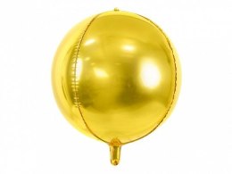 Balon foliowy Partydeco Kula, 40cm, złota 16cal (FB13M-019) Partydeco