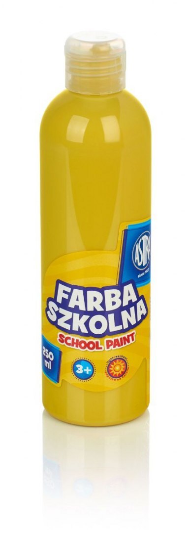 Farby plakatowe Astra szkolne kolor: żółty 250ml 1 kolor. Astra